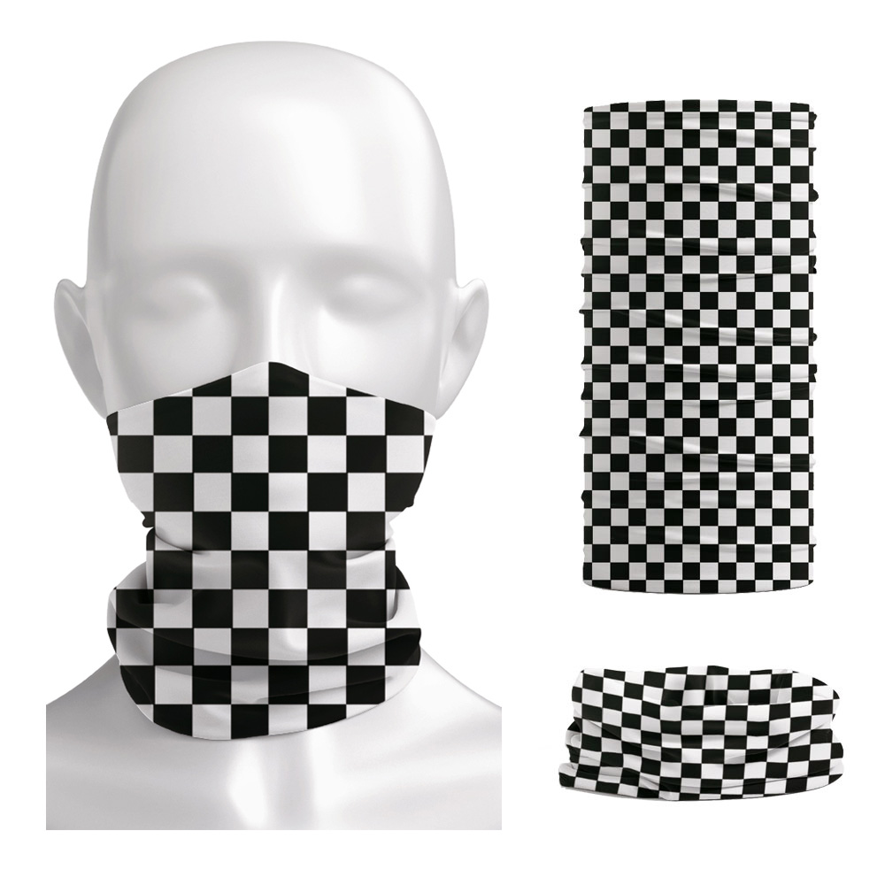 Cycling Gear Usa - Checkered Ska imprimé bandeau cou plus